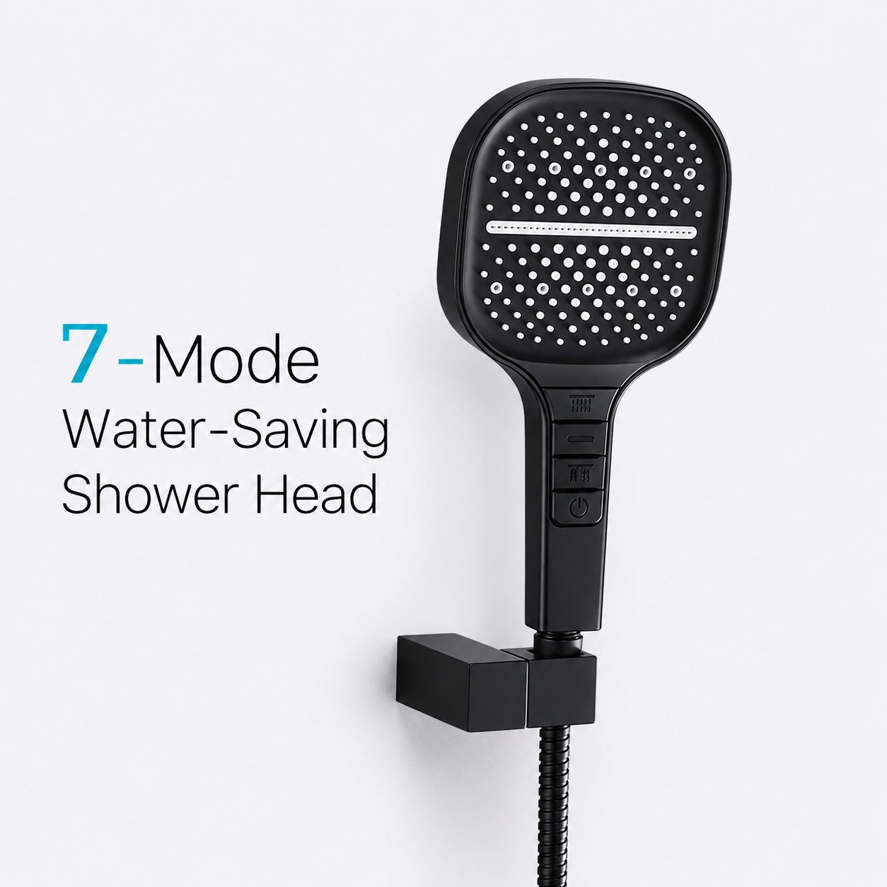 Showery® 7 Mode Water Saving Piano Shower Head