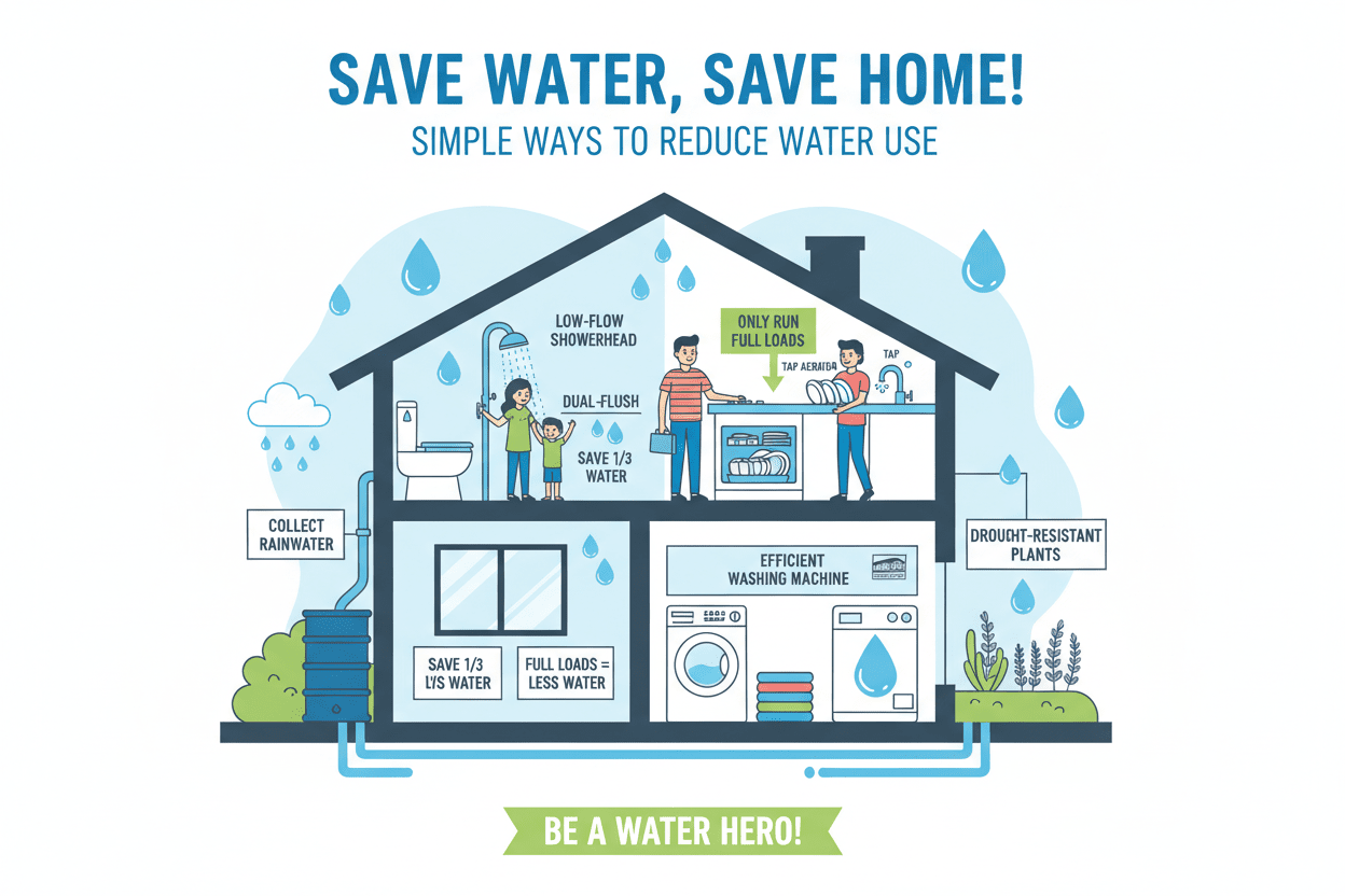 Top 10 Ways To Save Water At Home in 2026 | Showery UK