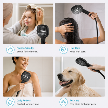 Showery® 7 Mode Water Saving Piano Shower Head
