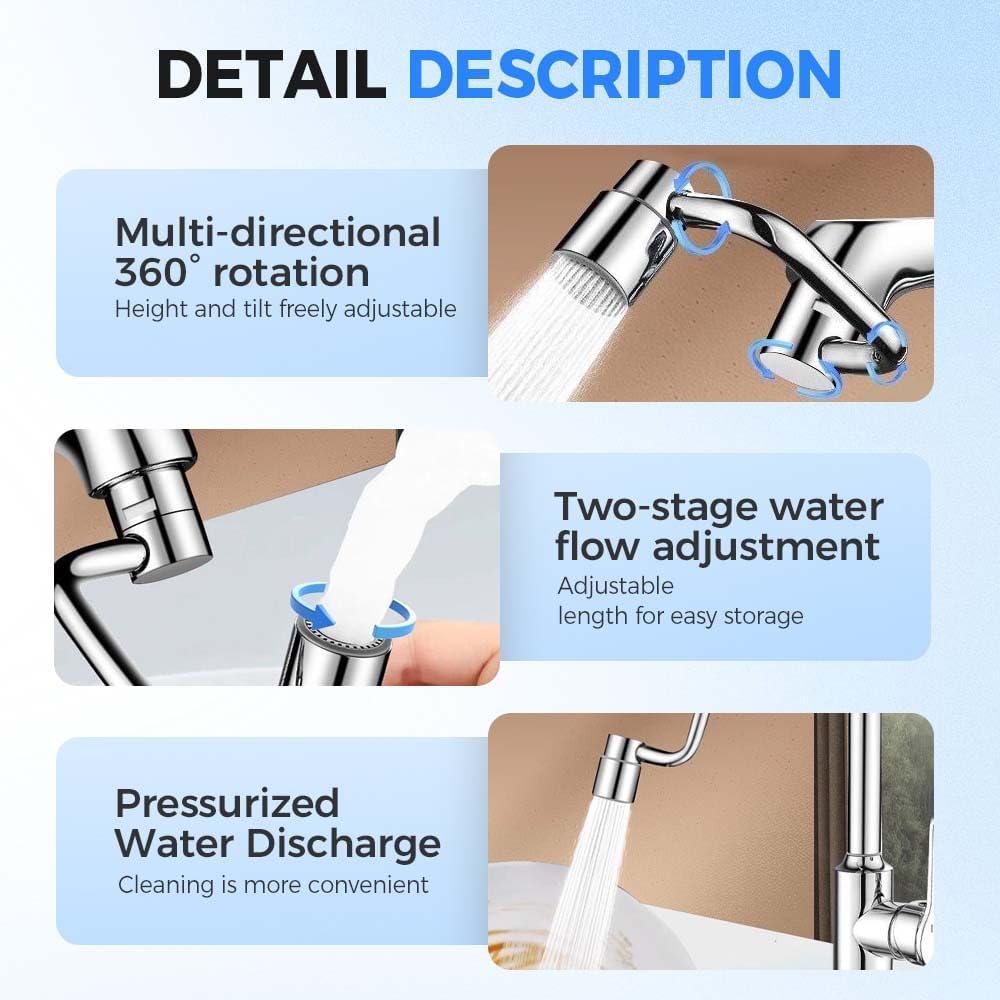 AquaFlex — Dual - Mode 360° Faucet Adapter2Showery Uk