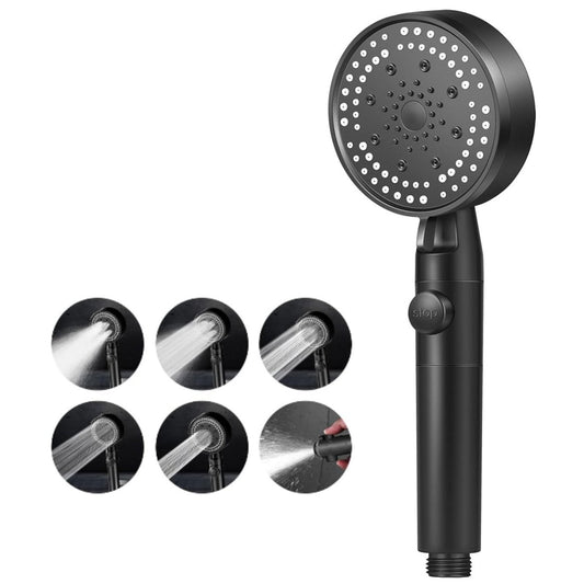 Showery® 5 Modes High Pressure Shower Head - Black1Showery UK