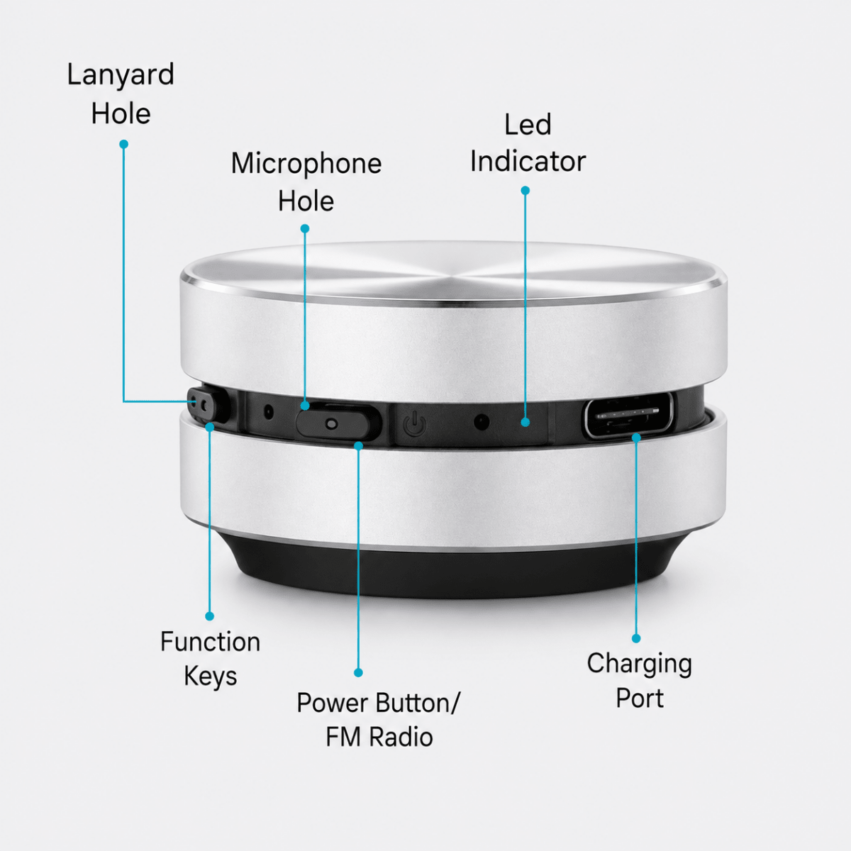Showery® Beat 2.0 Waterproof Bluetooth Bathroom & Shower Speaker11Showery UK