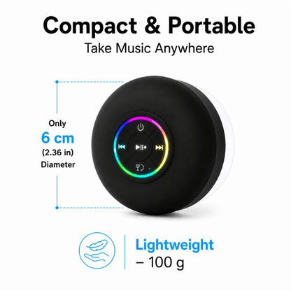 Showery® Beat Waterproof Bluetooth Bathroom & Shower Speaker8Showery UK