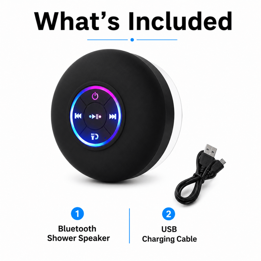 Showery® Beat Waterproof Bluetooth Bathroom & Shower Speaker9Showery UK