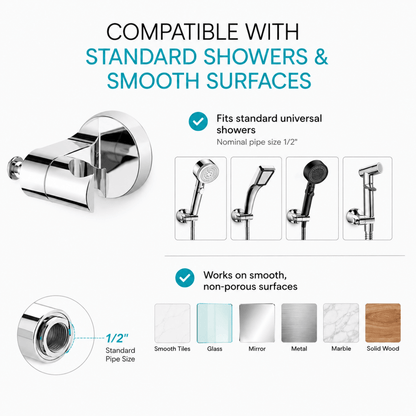 Showery® EasyGrip Shower Head Holder Bracket3Showery UK