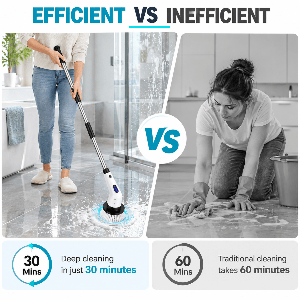Showery® EasyScrub Cordless Electric Bathroom Cleaner6Showery UK