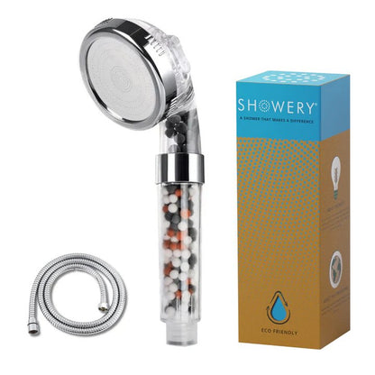 Showery® Eco - Flow: High Pressure Shower Head With Water Softening Filter9SHOWERY UK