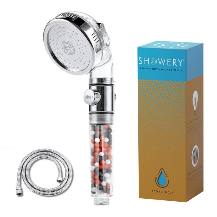 Showery® Eco - Flow: High Pressure Shower Head With Water Softening Filter8SHOWERY UK