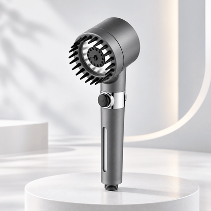 Showery® Ecoflow Massage Shower Head | Built-in Silicone Scalp Massager, High Pressure Micro-Nozzles & Water Saving Design1Showery UK