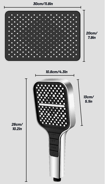 Showery® Luxury High Pressure Overhead Rain and Handheld Shower Set4Showery UK