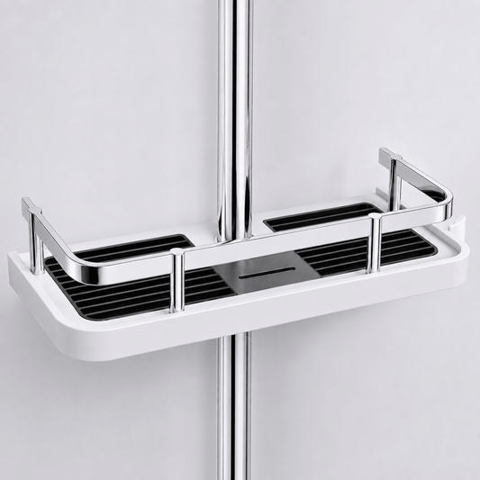 Showery® No Drill Shower Caddy - Effortless Shower Rail Installation1Showery UK