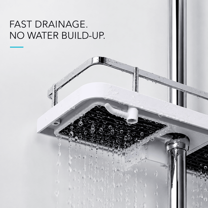 Showery® No Drill Shower Caddy - Effortless Shower Rail Installation9Showery UK