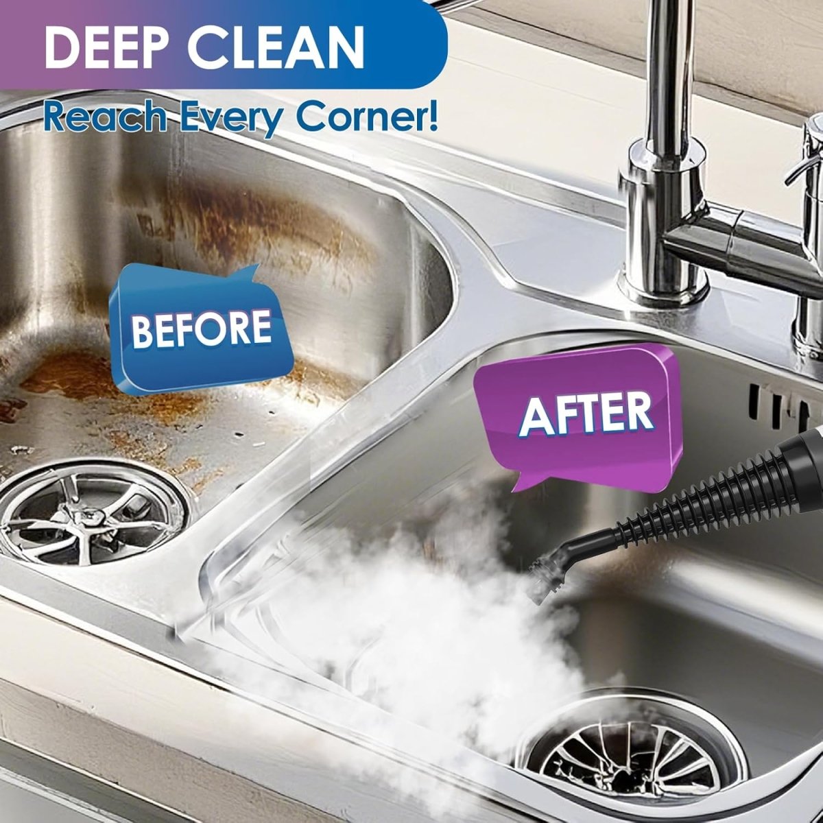 Showery® Steam Pro – Professional Handheld Steam Cleaner3Showery UK