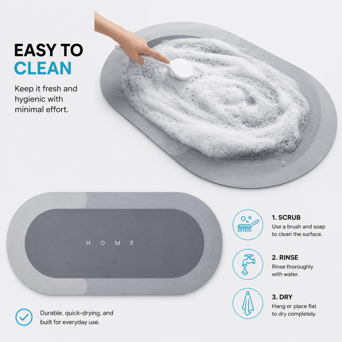 Showery® Super Non Slip Bath Mat11Showery UK