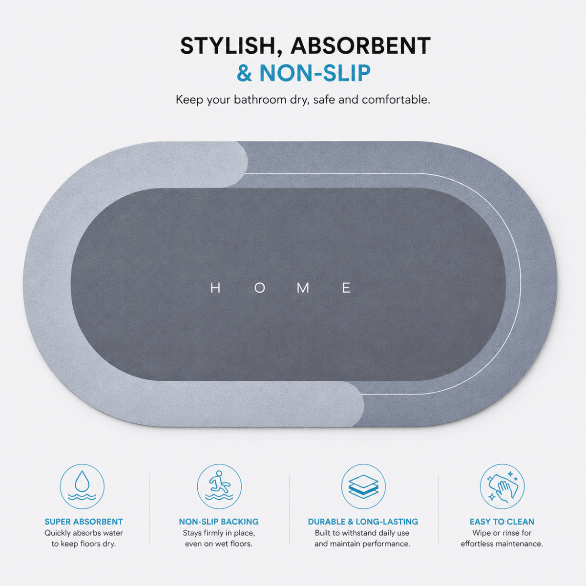 Showery® Super Non Slip Bath Mat4Showery UK