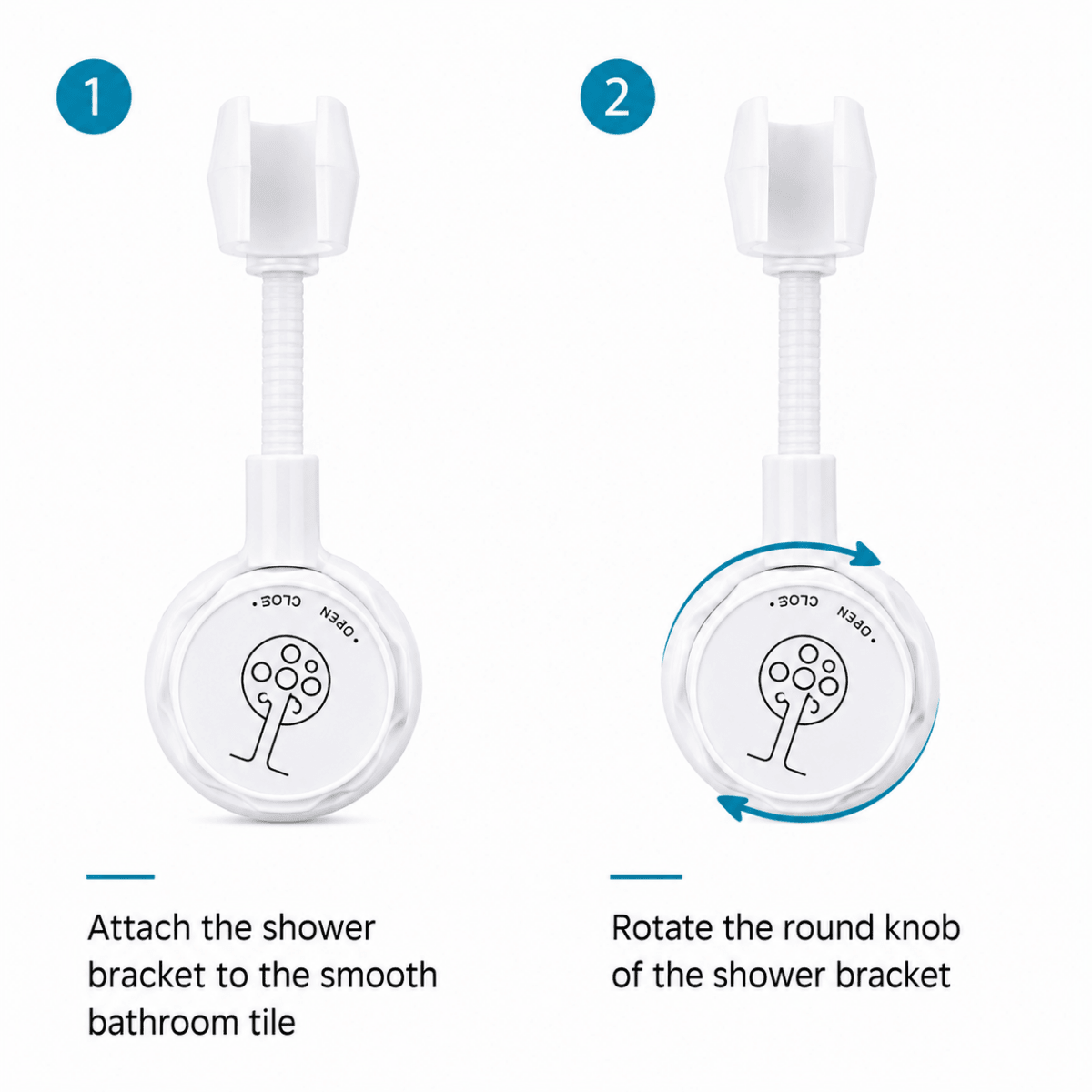 Showery® Universal Adjustable Shower Head Holder Bracket5Showery UK