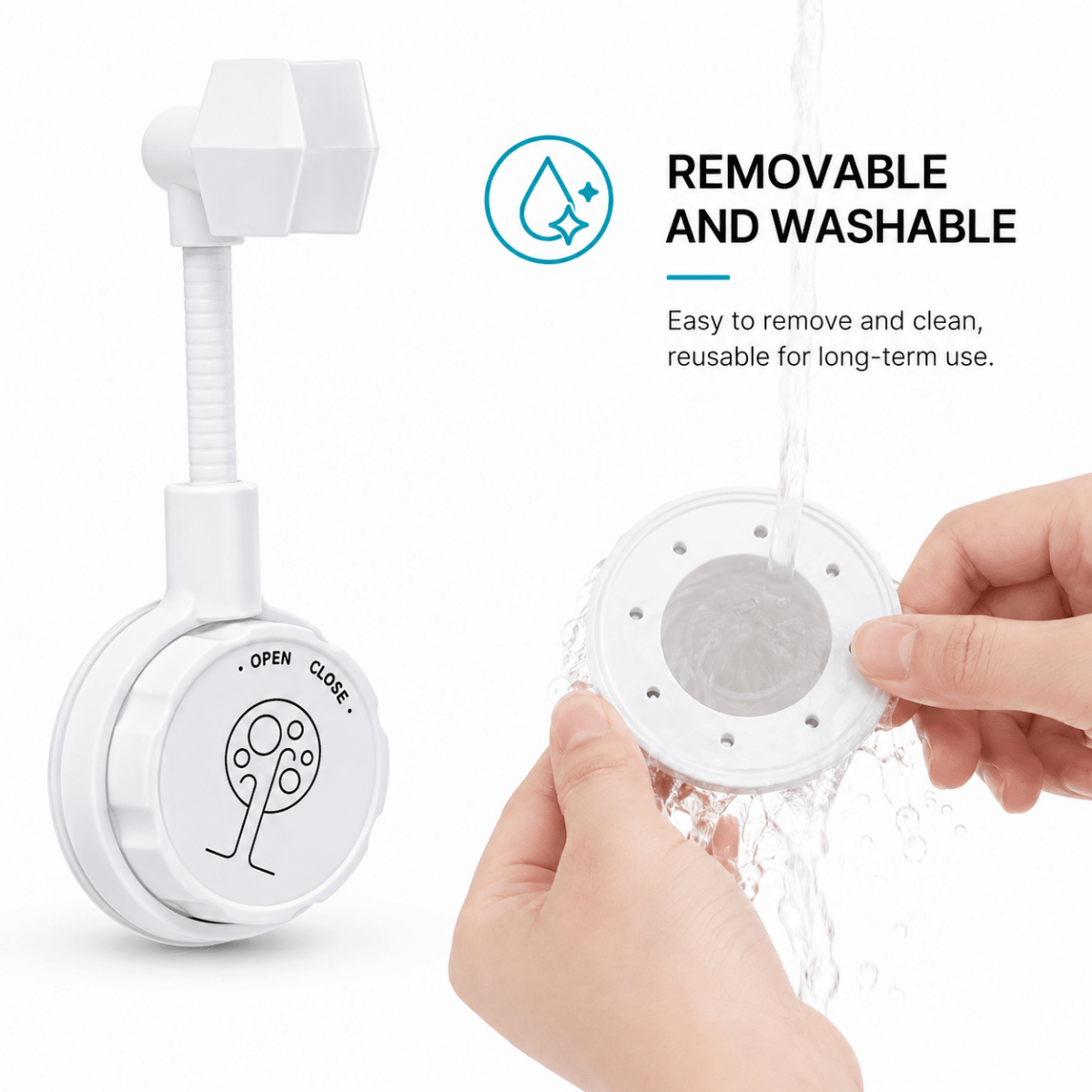 Showery® Universal Adjustable Shower Head Holder Bracket7Showery UK